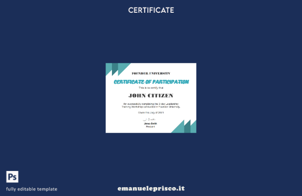 modello di certificato USA Business School in stile verificato